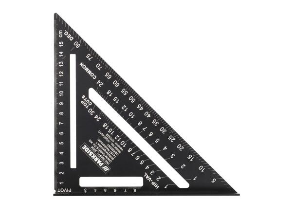 Multi-angle ruler, architect triangular scale or quick square