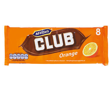 McVitie's Club Orange 8pk/176g
