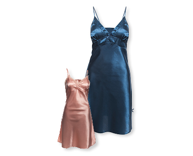 Chemise de nuit en satin pour femmes BLUE MOTION