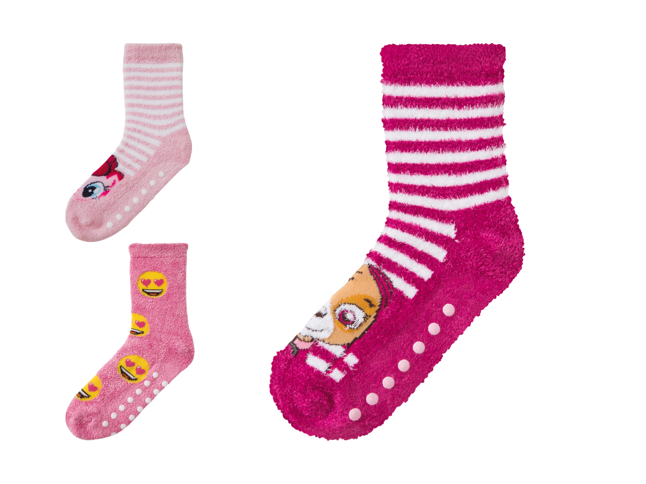 Chaussettes douillettes pour fille, 2 paires1