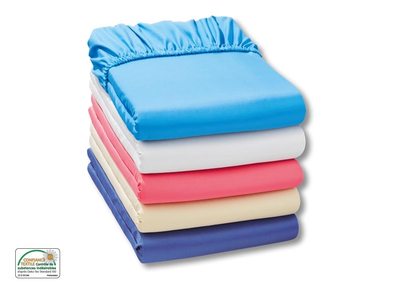 Drap-housse en satin microfibre