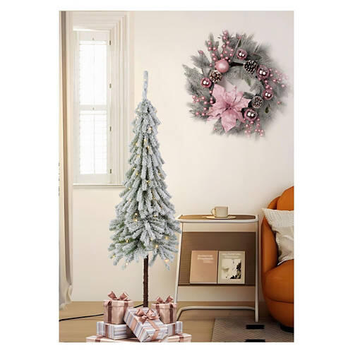 5' Tall LED Flocked Alpine Tree