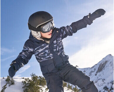 Children's Snow Jacket - Printed Navy, Khaki or Panelled
