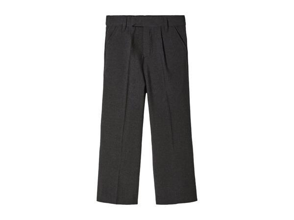Boys' Regular Fit Grey School Trousers