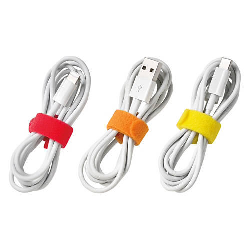 20 Pack Self Gripping Cable Ties, Multi Color
