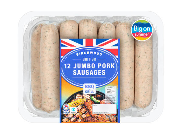 Birchwood 12 Jumbo British Pork Sausages