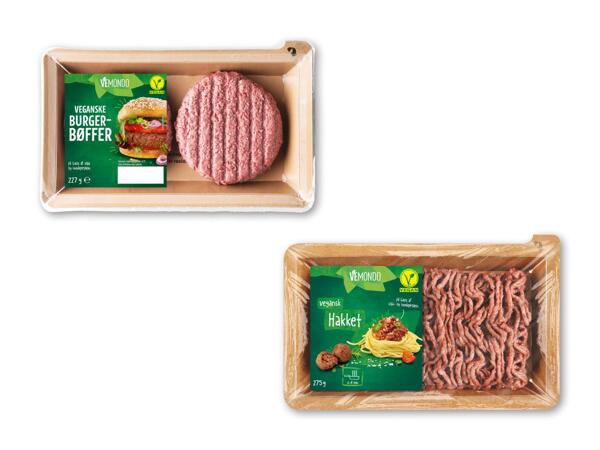 Veganske burgerbøffer eller hakket
