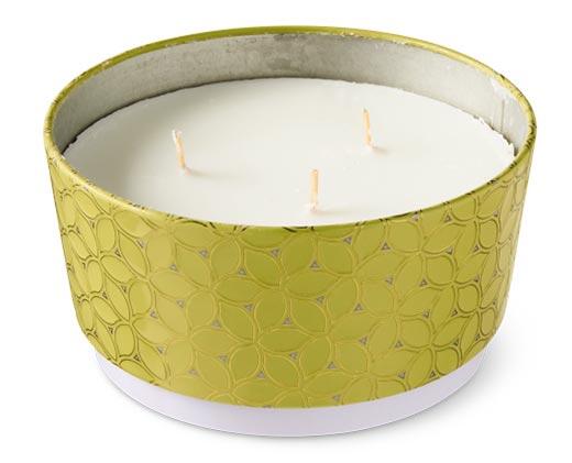 Huntington Home 
 Embossed Tin Candle