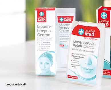 Crème/Patchs contre l'herpès labial ACTIVE MED