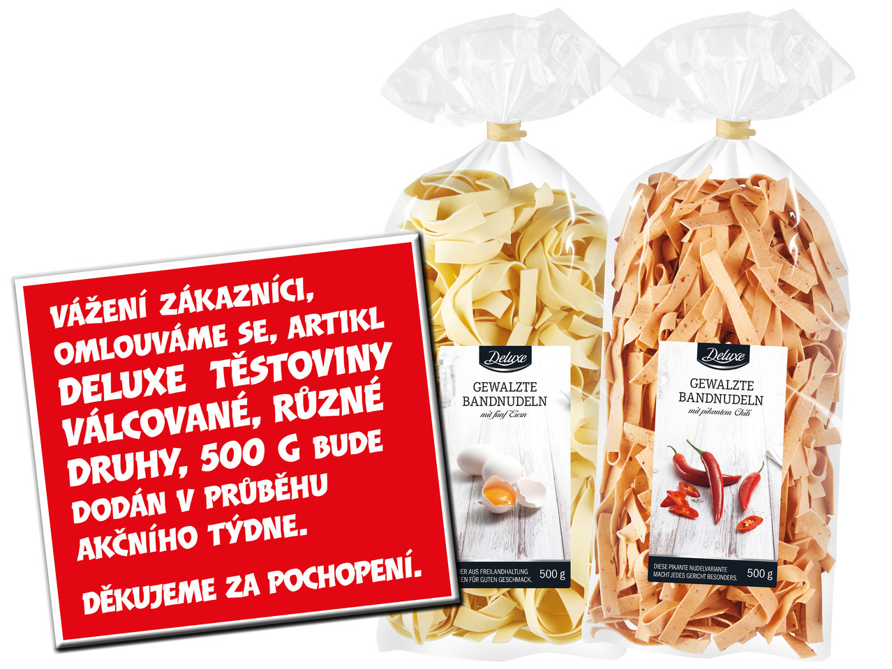 TĚSTOVINY VÁLCOVANÉ SUŠENÉ
