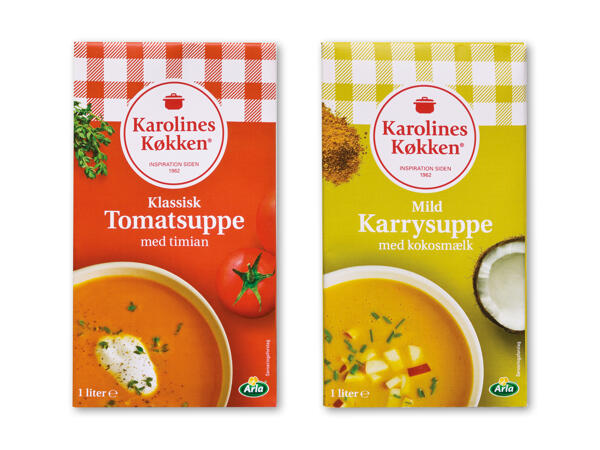 Karolines Køkken tomat- eller karrysuppe