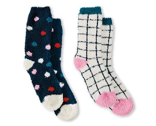 Serra 
 Ladies' 2-Pack Fuzzy Slipper Socks