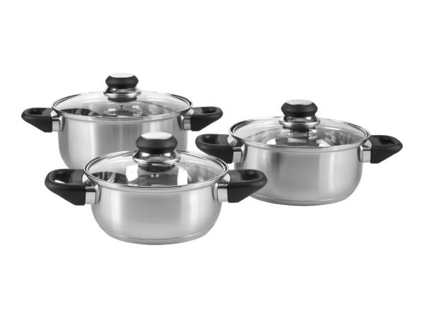 Silvercrest Stainless Steel Pan Set - 6 Pieces