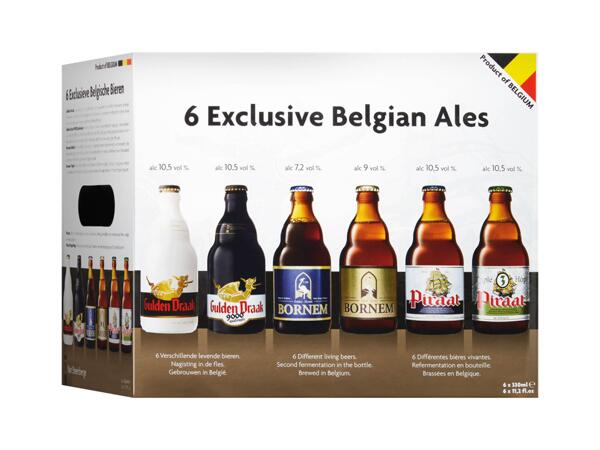 Selection of belgian beers