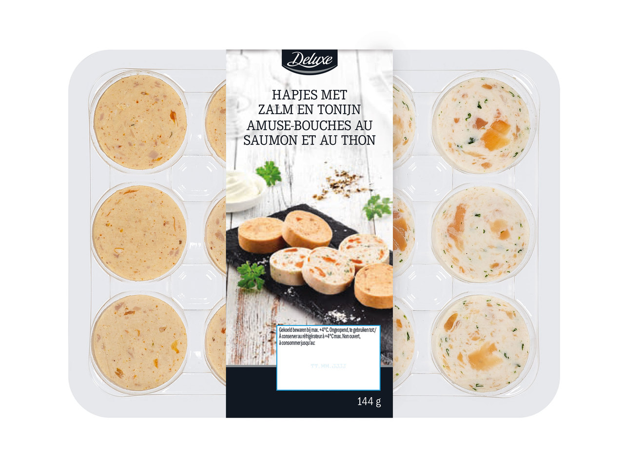 Canapés au saumon et au thon