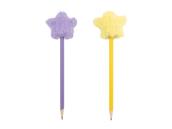 Crelando Star Pompom Pencils - 2 Pack