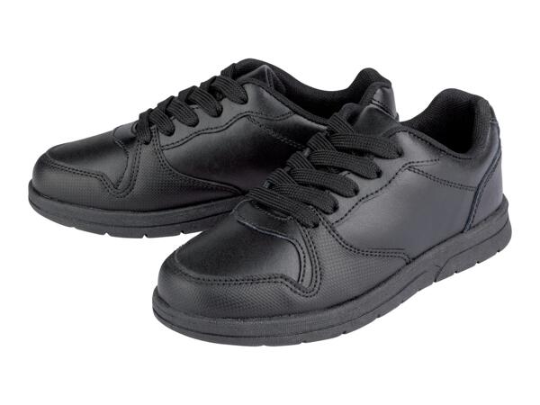 Boys' Leather School Trainers