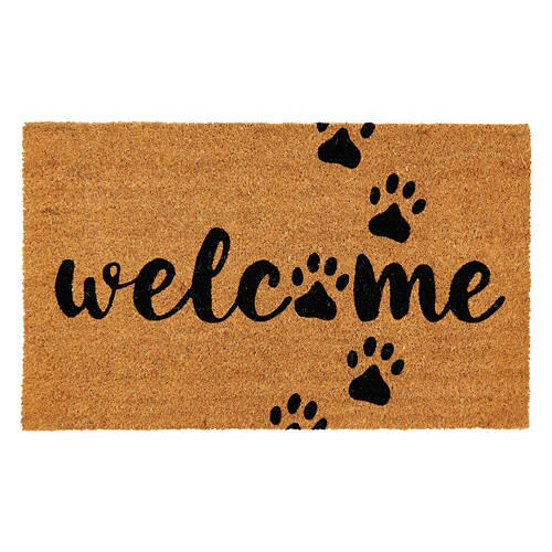 18" x 30" Spring Coir - Welcome Paw Prints