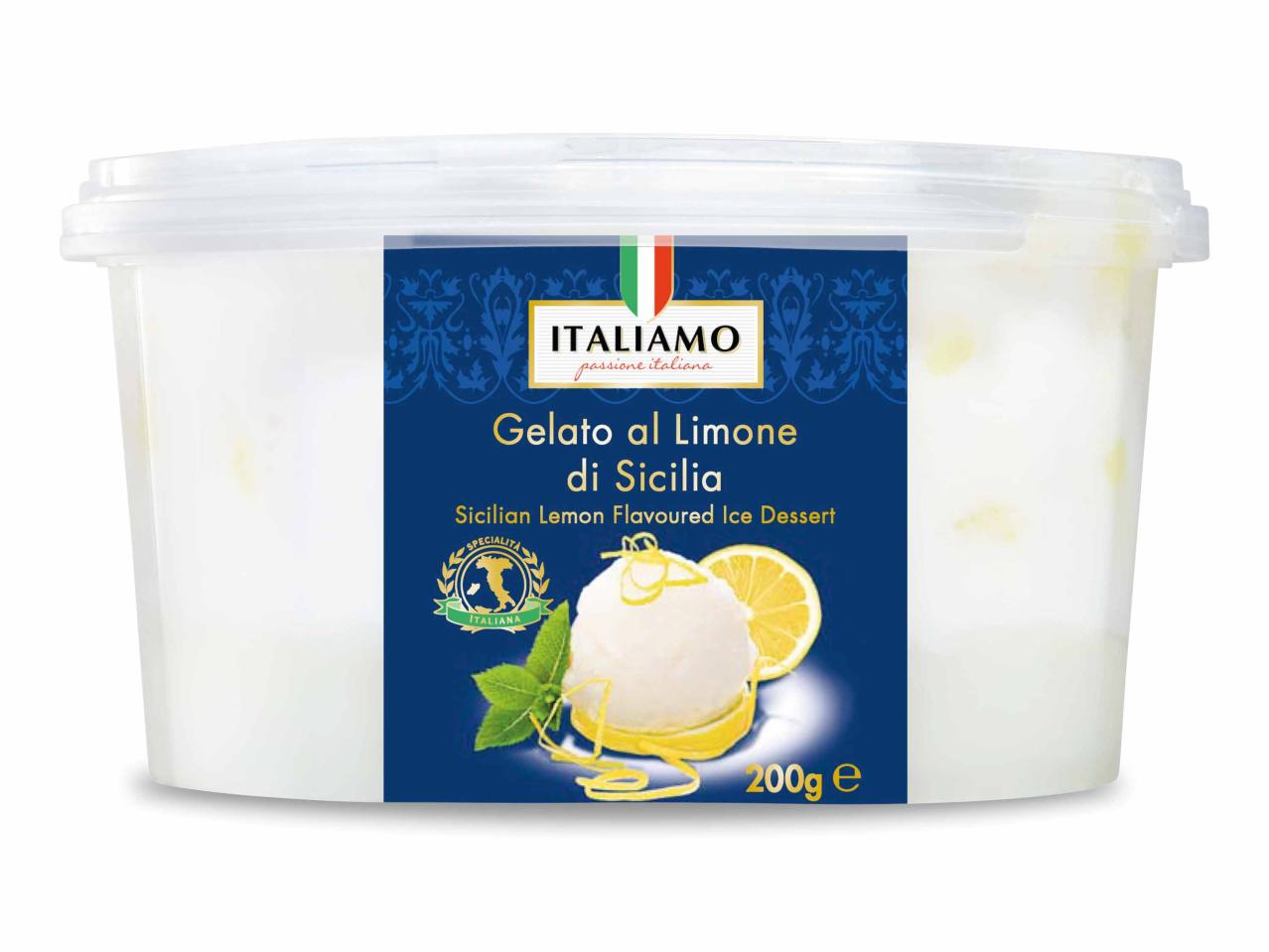 Gelato al limone di sicilia