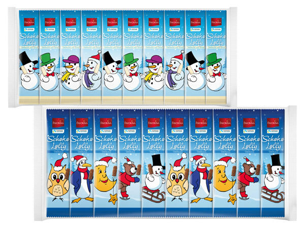 Weihnachts-Schoko-Lollys