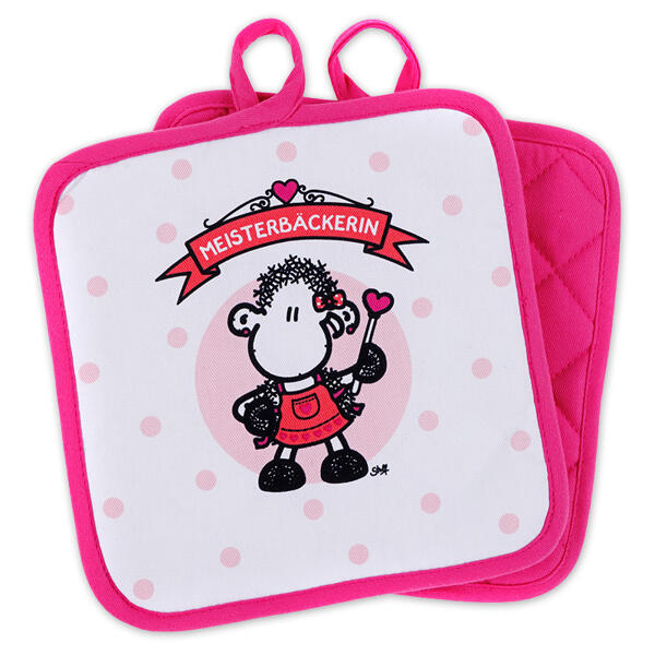 Topflappen 2er-Set + 1 Geschirrtuch gratis