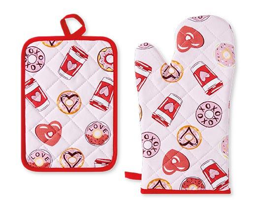 Huntington Home 2 Pack Towel or Oven Mitt/Pot Holder Set