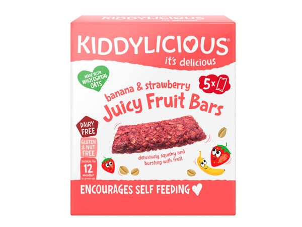 Kiddylicious Banana & Strawberry Juicy Fruit Bars
