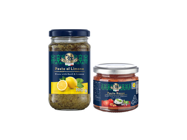Pesto med ricotta, pesto med citron
