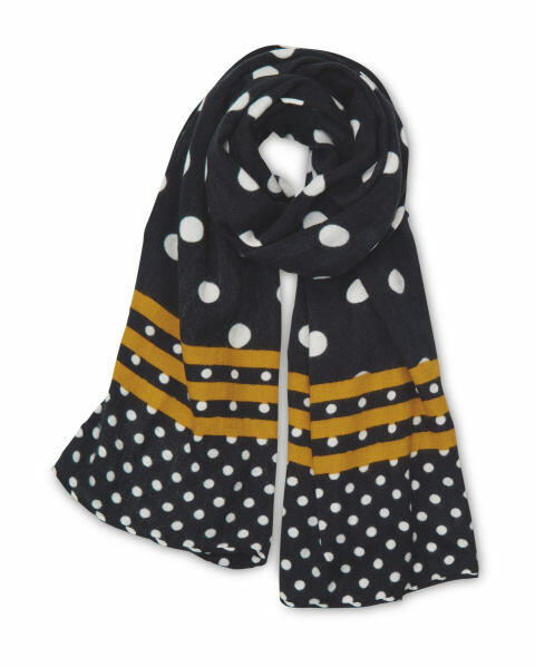 Avenue Ladies' Black Dot Scarf