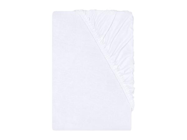 White Jersey Fitted Sheet - King