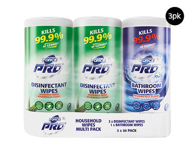 Power Force Pro Household Wipes Canister 3pk/150 wipes