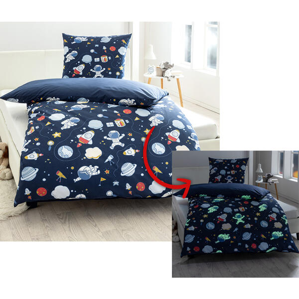 Renforcé-Wende-Bettwäsche "Glow in the dark"