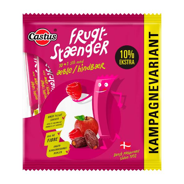 CASTUS Æble/hindbær frugtstænger