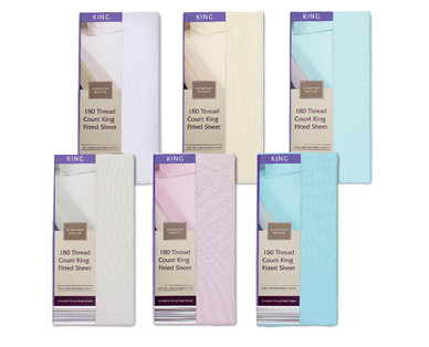180 Thread Count King Fitted Sheet