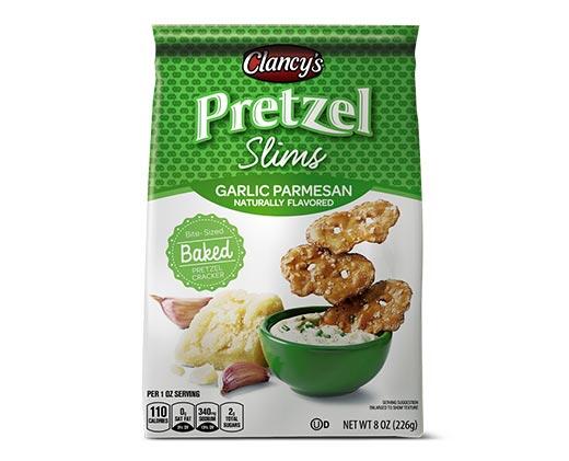 Clancy's 
 Garlic Parmesan or Bacon Habanero Pretzel Slims