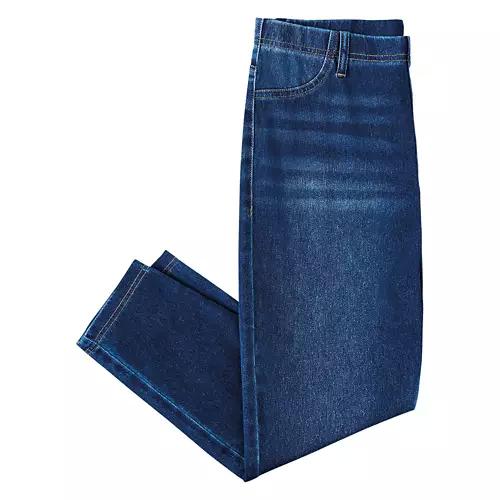 Ladies Capri Jeggings - Blue, XL