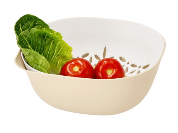 Silvercrest Beige & White Colander Set - 2 Pieces