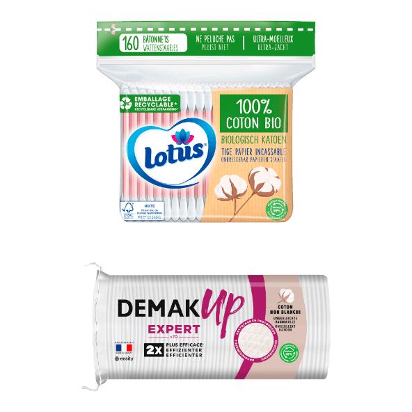 LOTUS(R)/DEMAK'UP(R) 				Wattestäbchen oder Wattepads