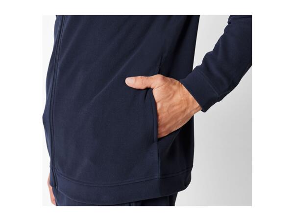 Livergy Men's Fleece Tracksuit - 2 Piece Set Dark Blue