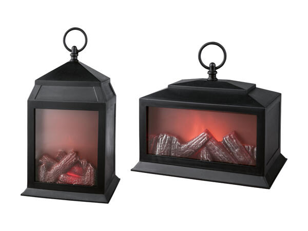LIVARNO HOME(R) LED-lanterne med "kamin-ild"