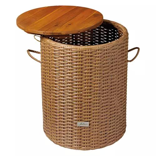 Rattan Storage Round Table