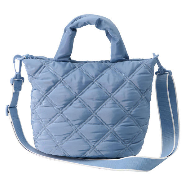 LIVE IN STYLE Blue Quilted Mini Tote Crossbody