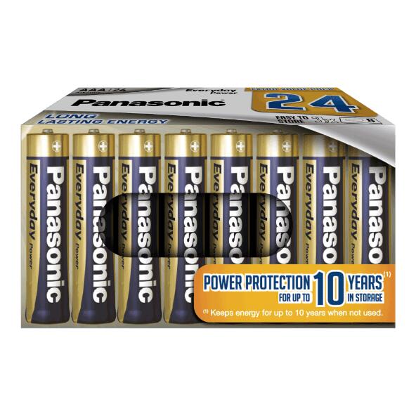 PANASONIC(R) 				Piles alcalines, 24 pcs