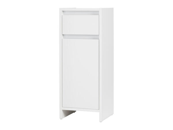 Bad-Seitenschrank "Oslo", mit Tür und Schublade, weiß
