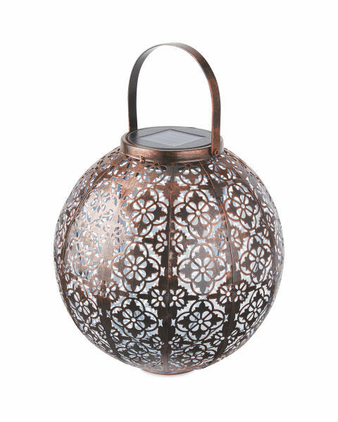 Copper Moroccan Style Solar Lantern