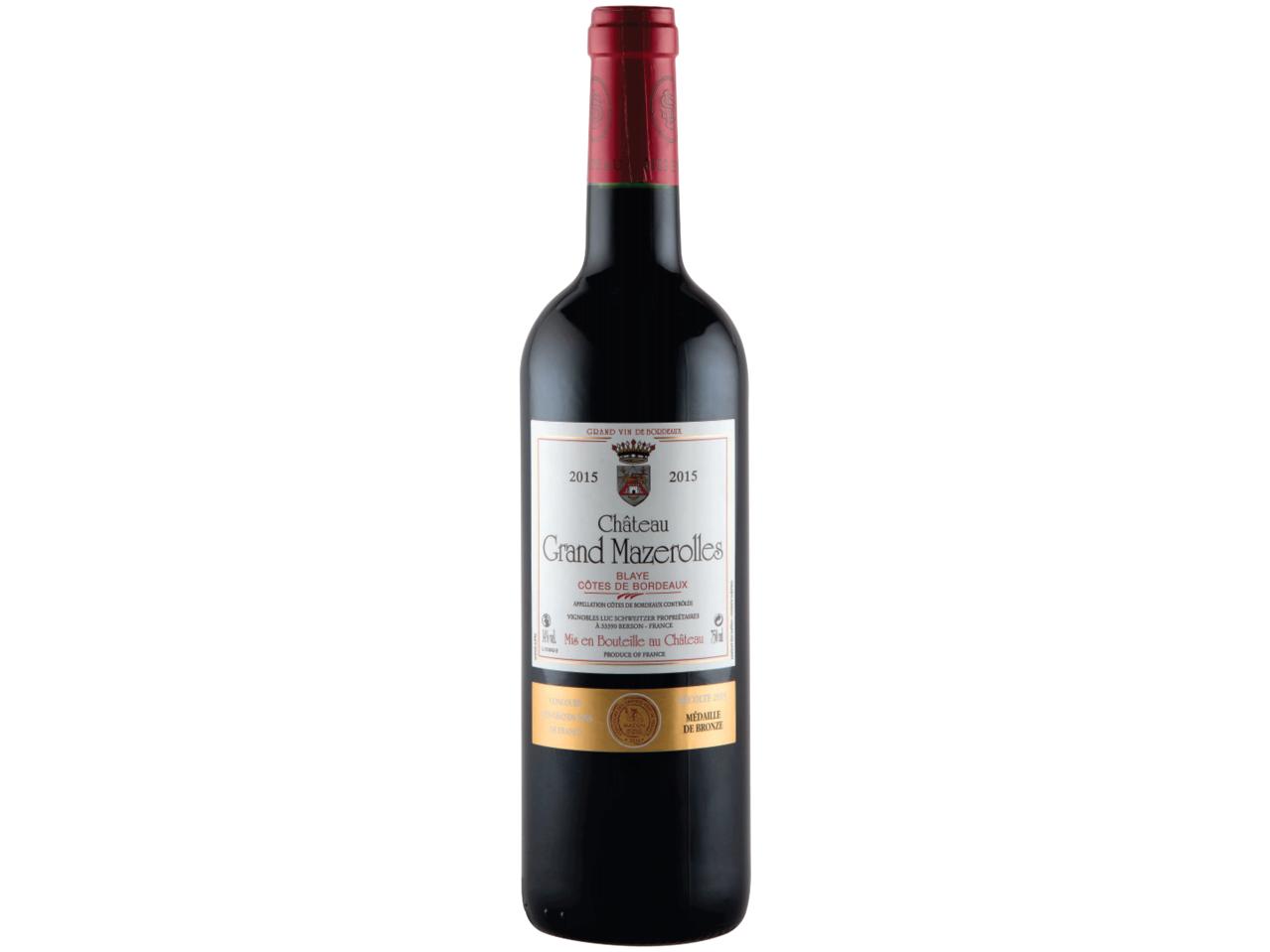 CHÂTEAU GRAND MAZEROLLES Blaye Côtes de Bordeaux AOP 2015