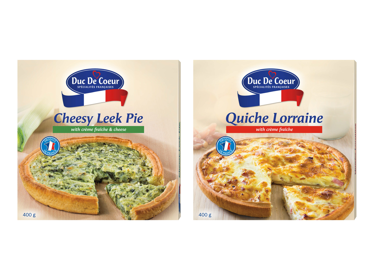 Quiche ai porri/ quiche al prosciutto