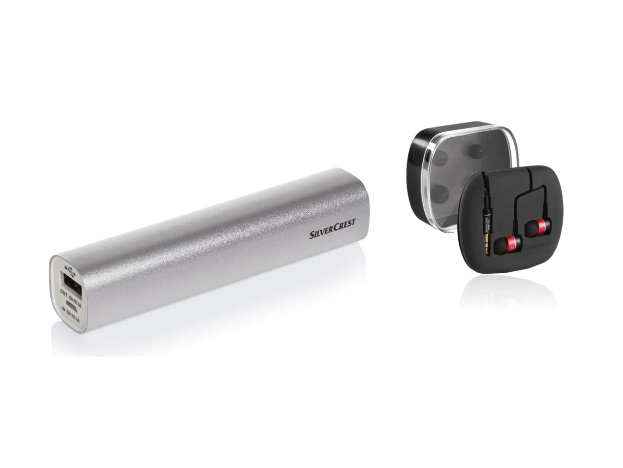 SILVERCREST(R) In-Ear Headphones/Power Bank