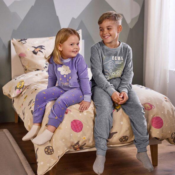 LILY & DAN(R) 				Ribfluwelen pyjama