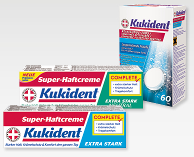 KUKIDENT Haftcrème/Reinigungstabs